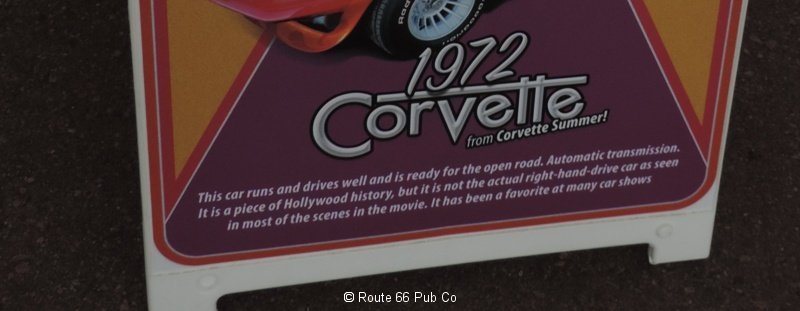 Corvette Summer Placard Close Up