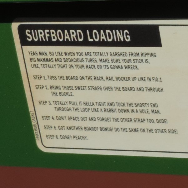 Close Up Roof Rack Instructions