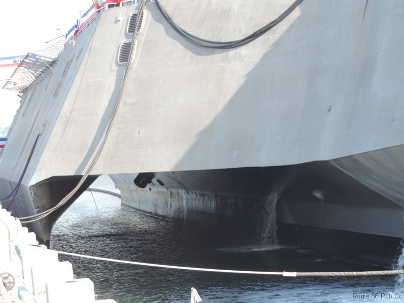 USS Coronado close up of hull