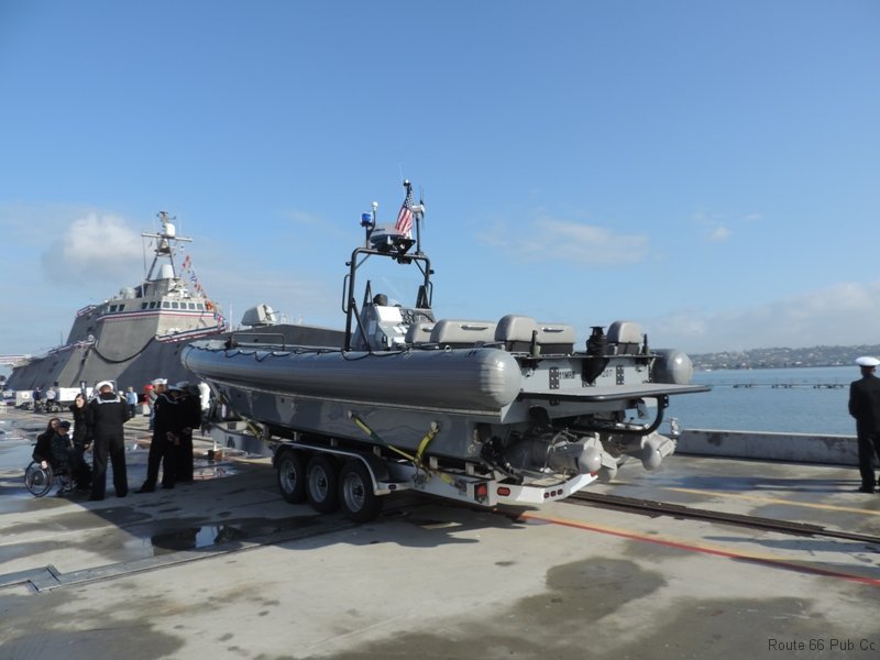 Inflatable boat from USS Coronado