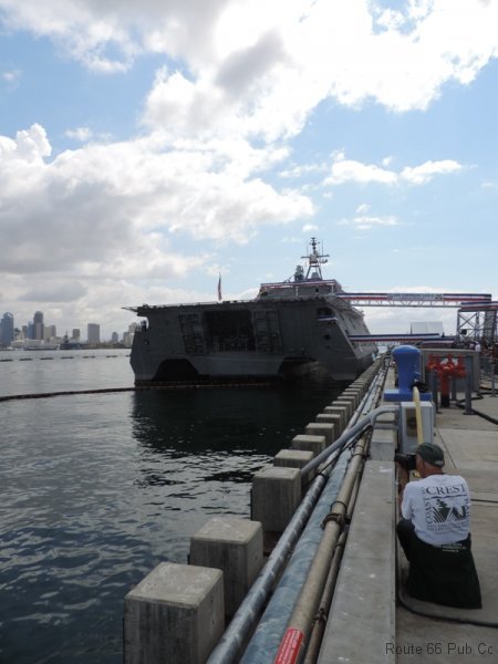 Rear view of USS Coronado