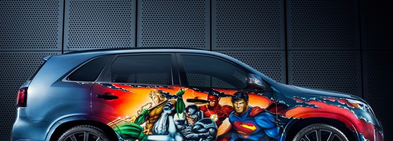 Justice League Kia Sorento at Comic Con in San Diego