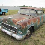 Green 1955 Chevy Sedan 2 Door
