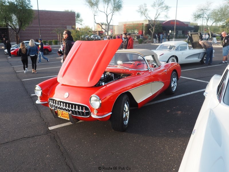 Cars and Coffee Red Corvette
