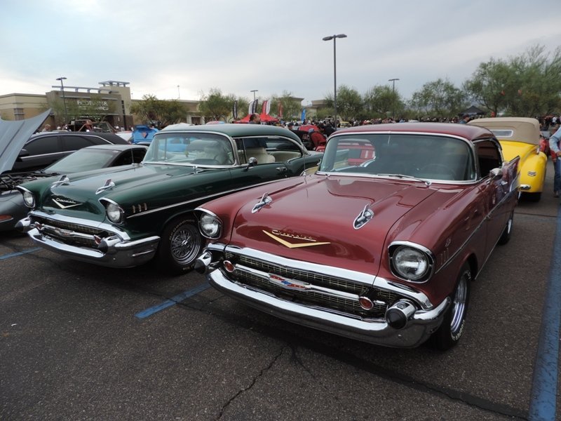 Cars and Coffee Tri Fives